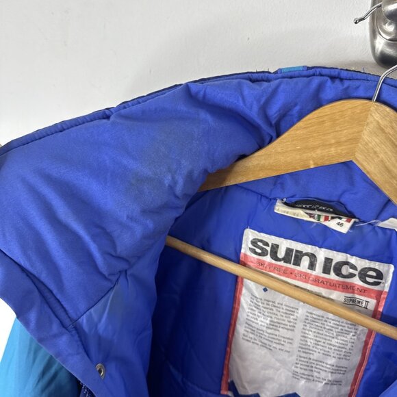 Vintage 80s Sun Ice Supreme II Blue Ski Anorak Pullover Jacket L Retro Canada - Picture 8 of 8